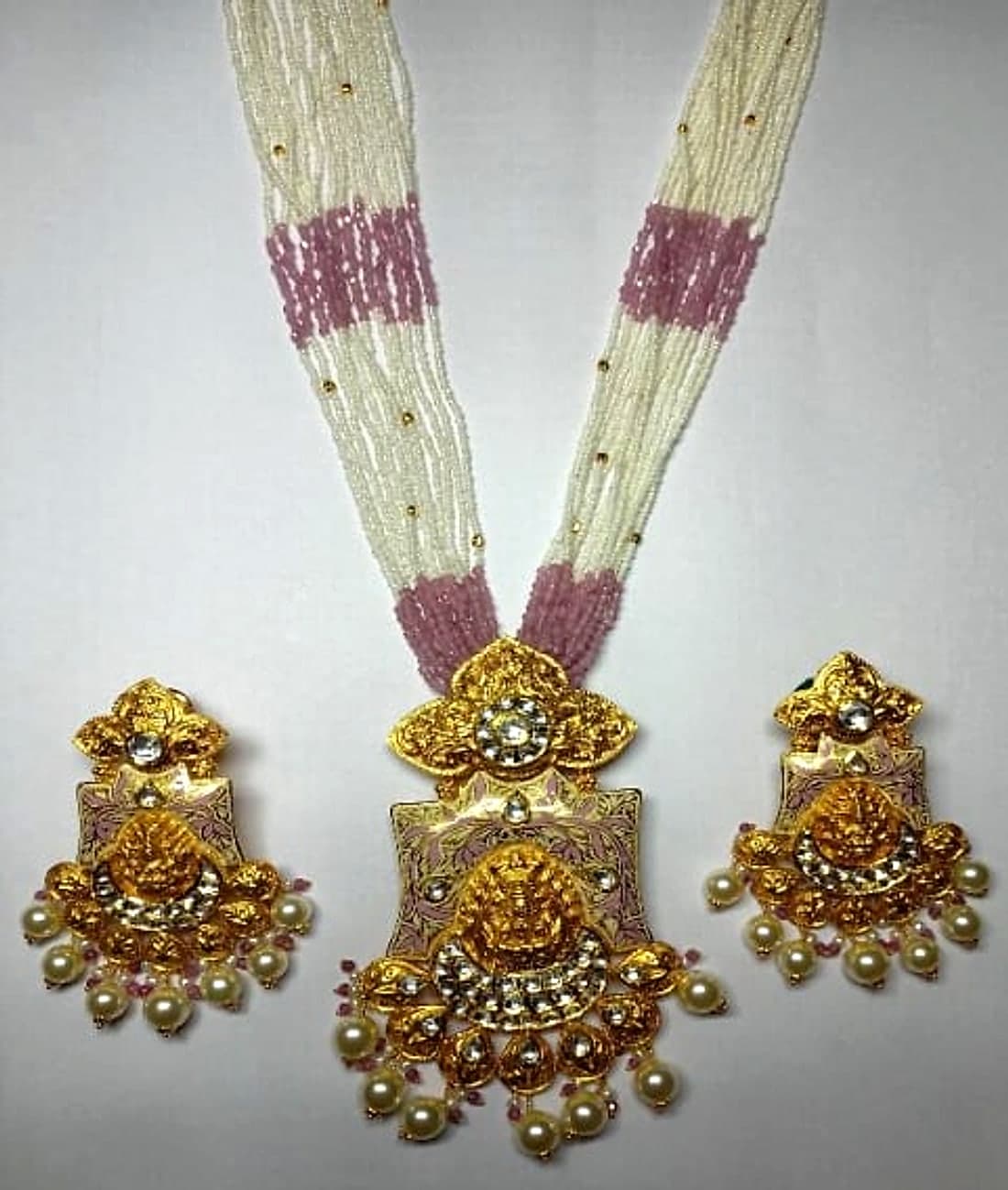 Gulaabo Pink Meenakari Haar